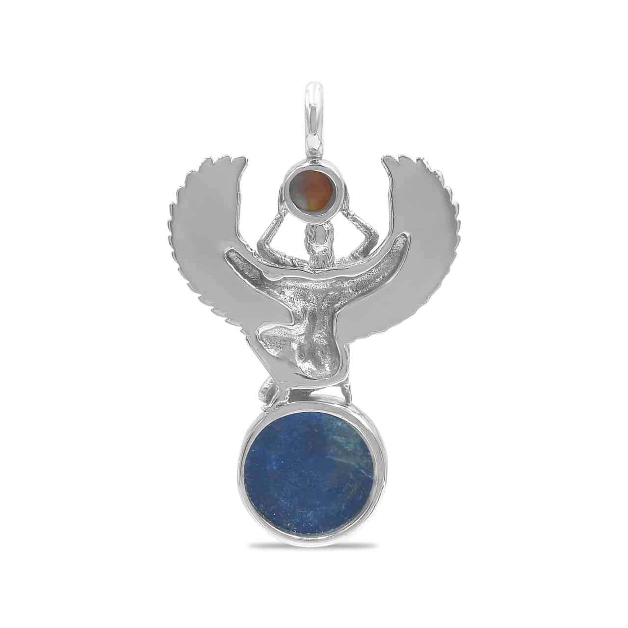 Starborn Egyptian Goddess Isis Pendant in Sterling Silver with Gold