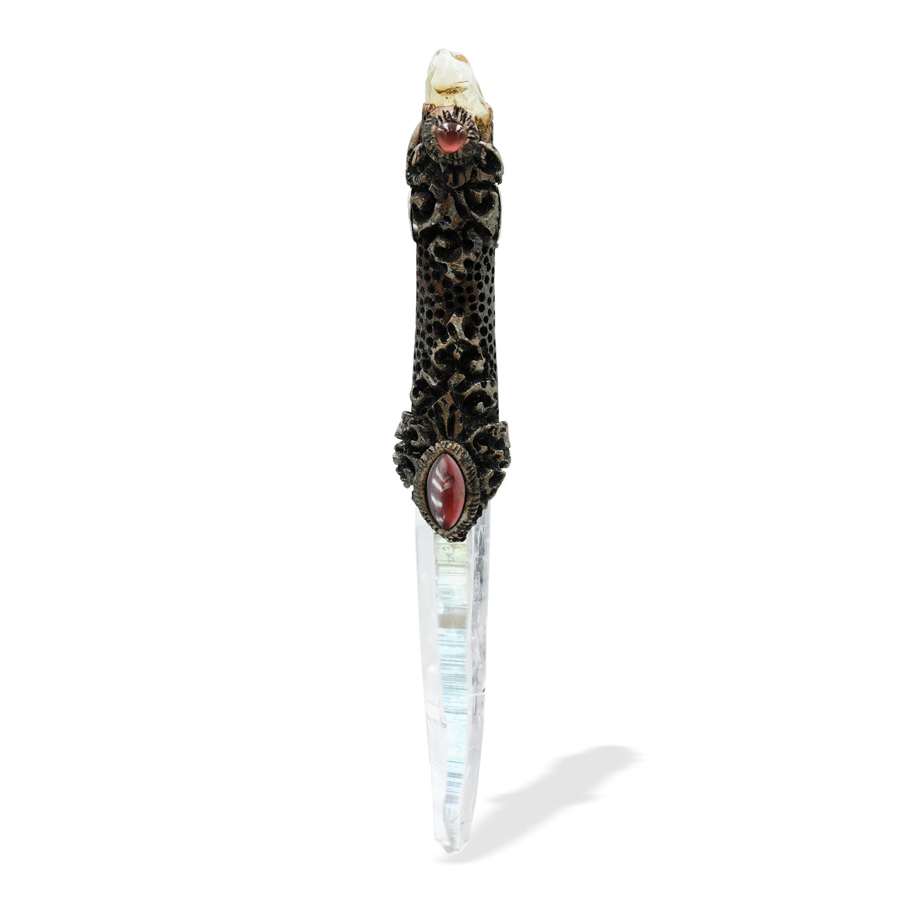 Starborn SI Opal Quartz Crystal Wand Pendant with Garnet