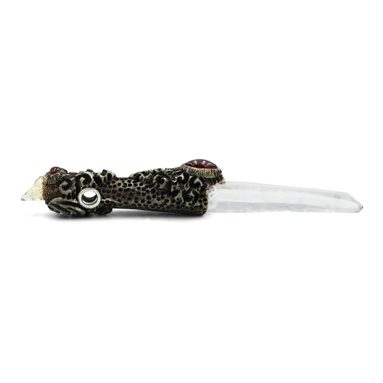 Starborn SI Opal Quartz Crystal Wand Pendant with Garnet