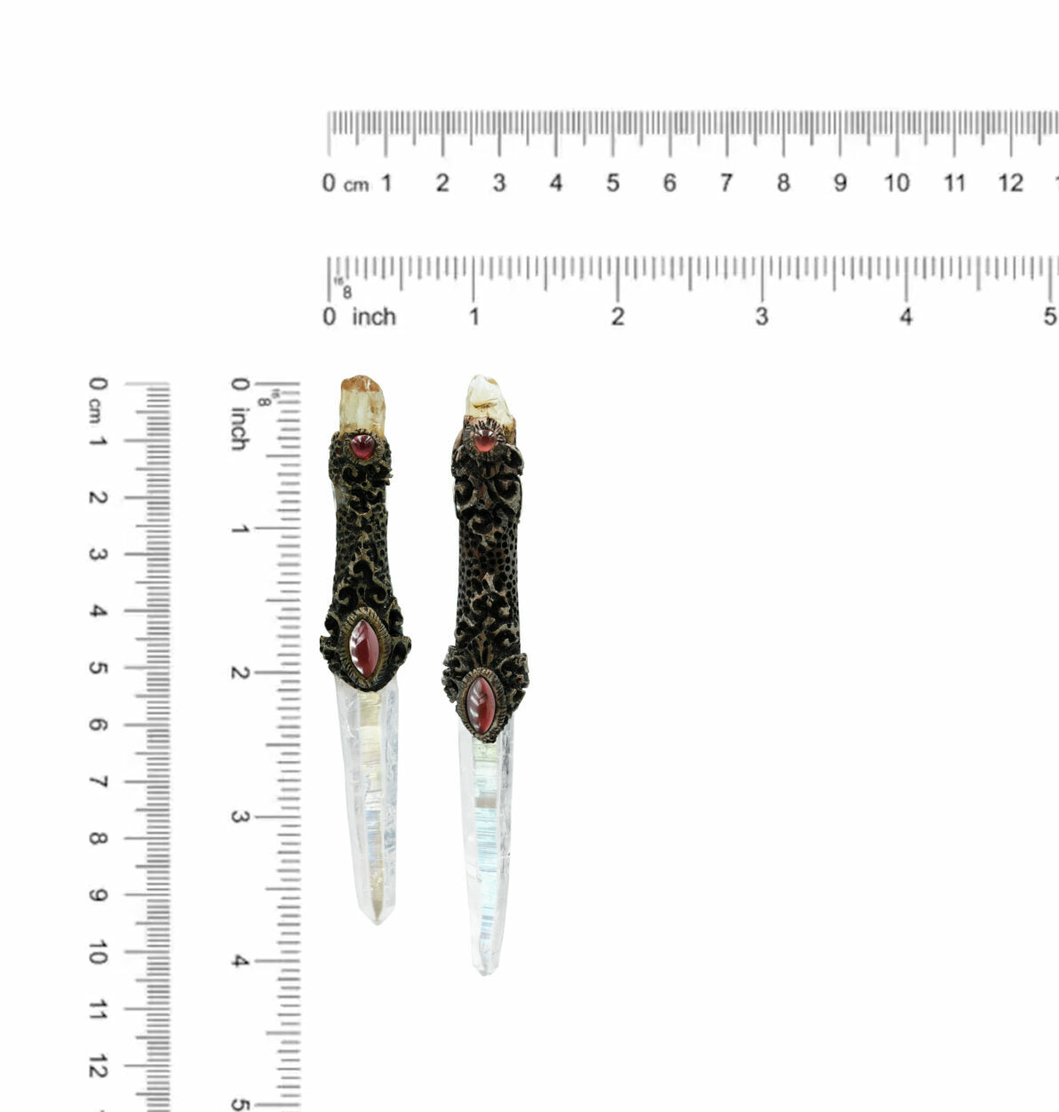 Starborn SI Opal Quartz Crystal Wand Pendant with Garnet