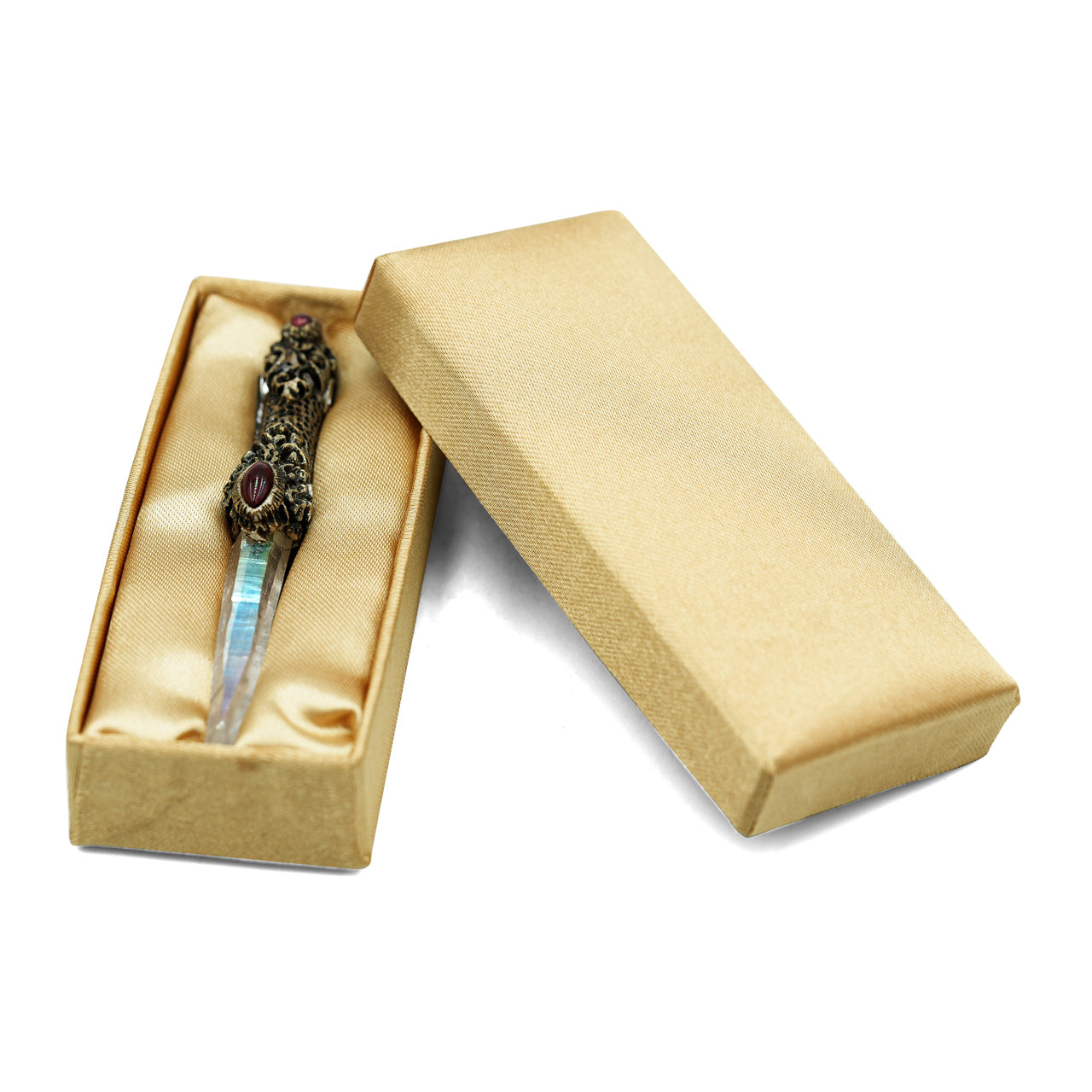 Starborn SI Opal Quartz Crystal Wand Pendant with Garnet