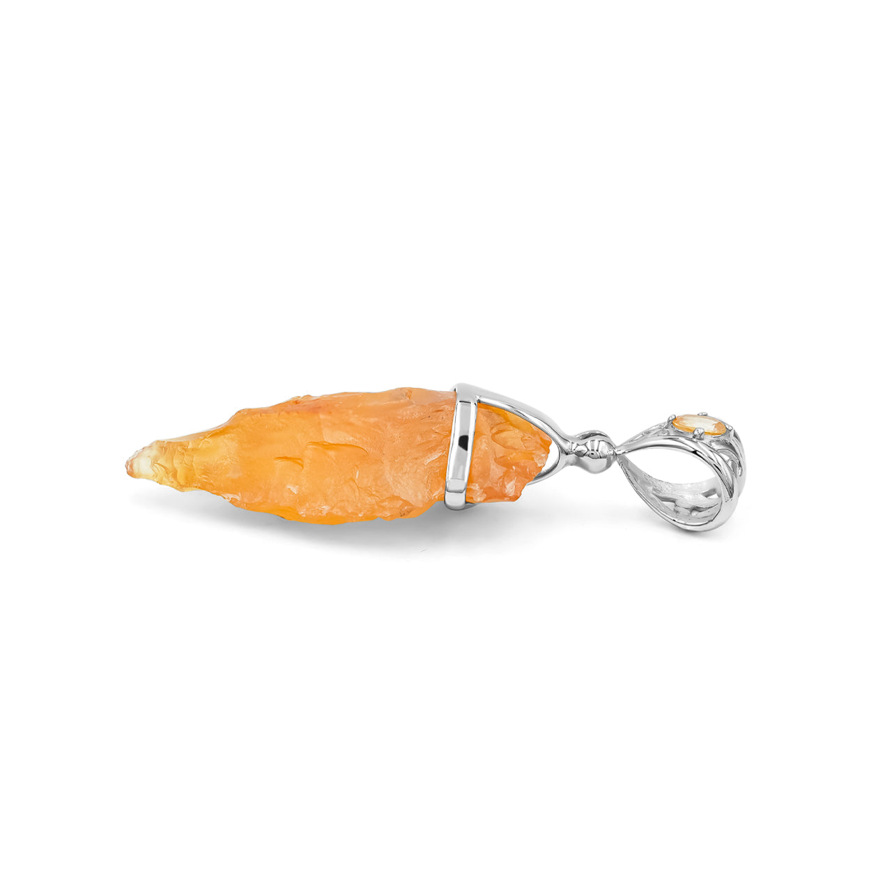 Starborn Carnelian Arrowhead Pendant in Sterling Silver