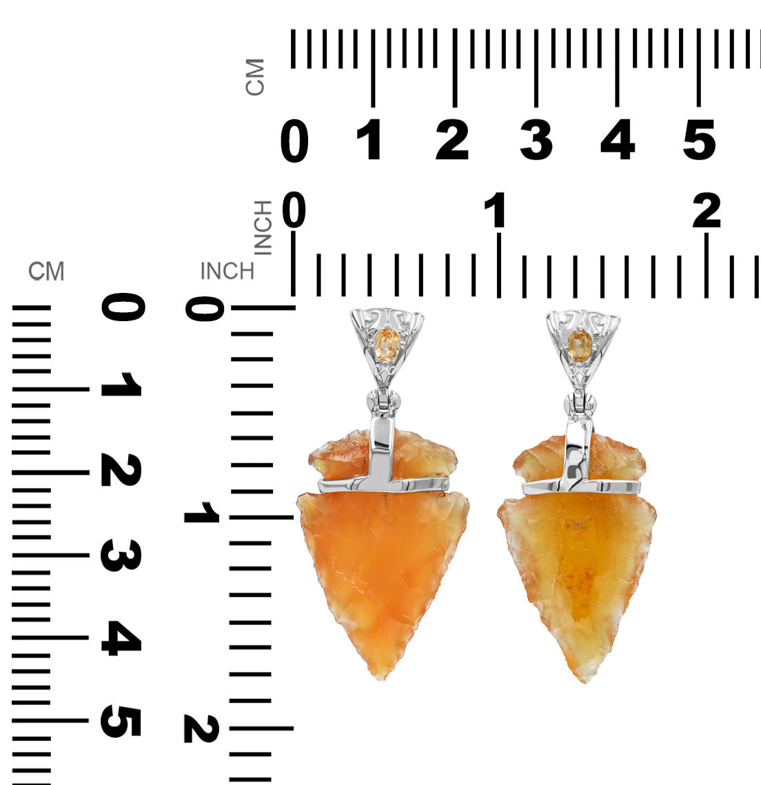 Starborn Carnelian Arrowhead Pendant in Sterling Silver