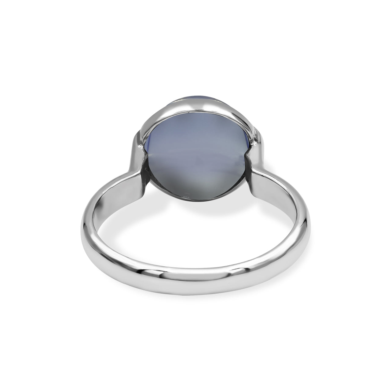 Starborn Moon Amethyst Sphere Ring with Silver Band in Sterling Silver