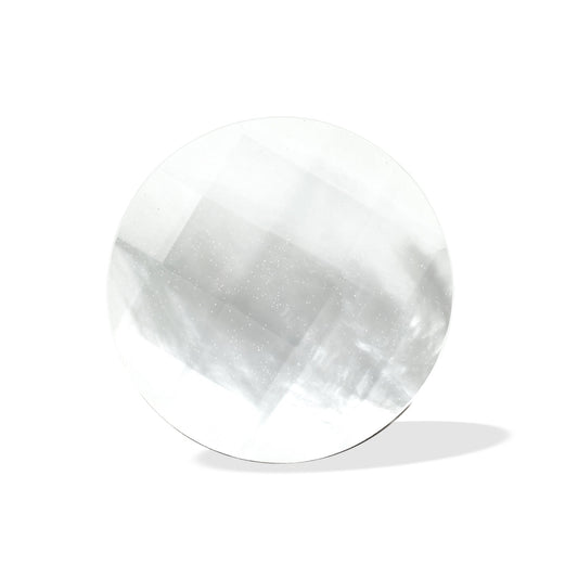 Starborn Faceted Mother of Pearl Doublet Round Cabochon 20 mm - 1 piece