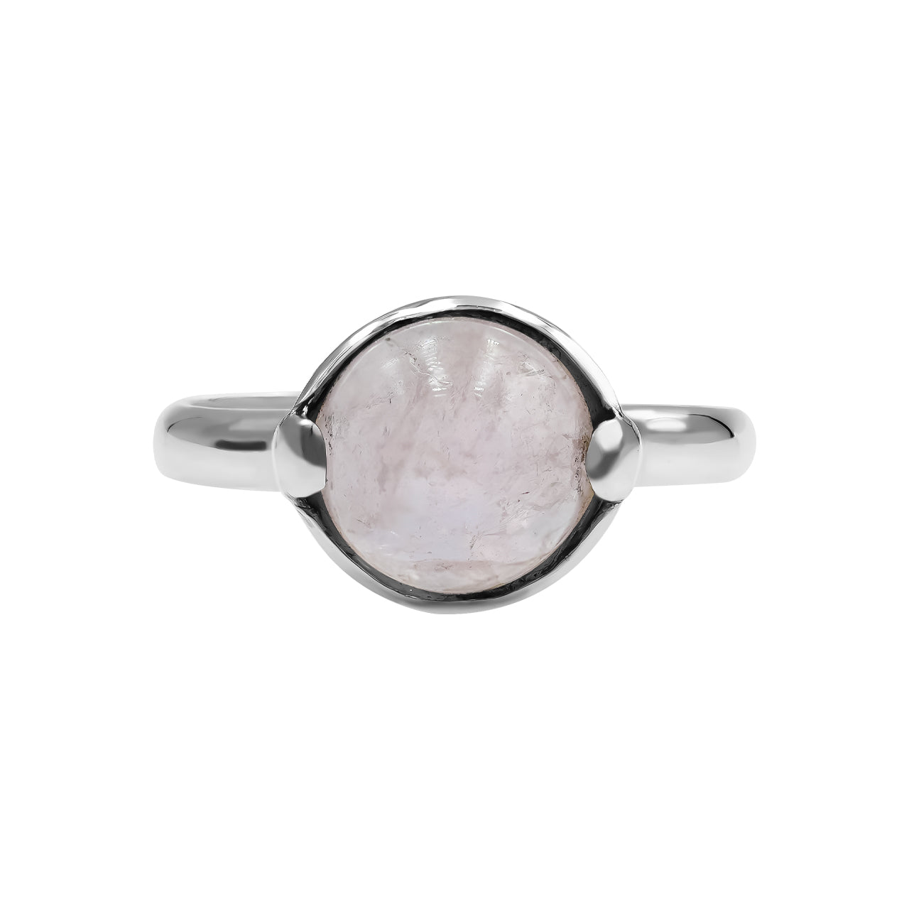 Starborn Morganite Sphere Ring in Sterling Silver