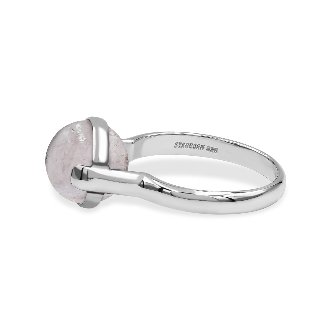 Starborn Morganite Sphere Ring in Sterling Silver