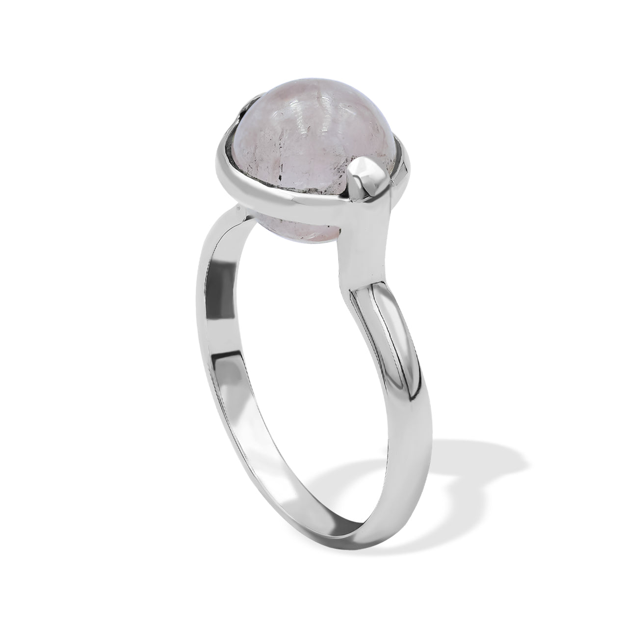 Starborn Morganite Sphere Ring in Sterling Silver