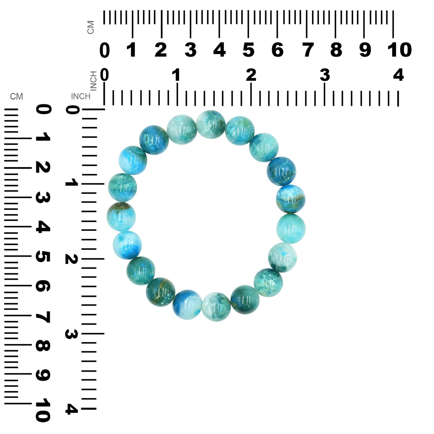 Starborn Peruvian Blue Opal Elastic Beaded Bracelet