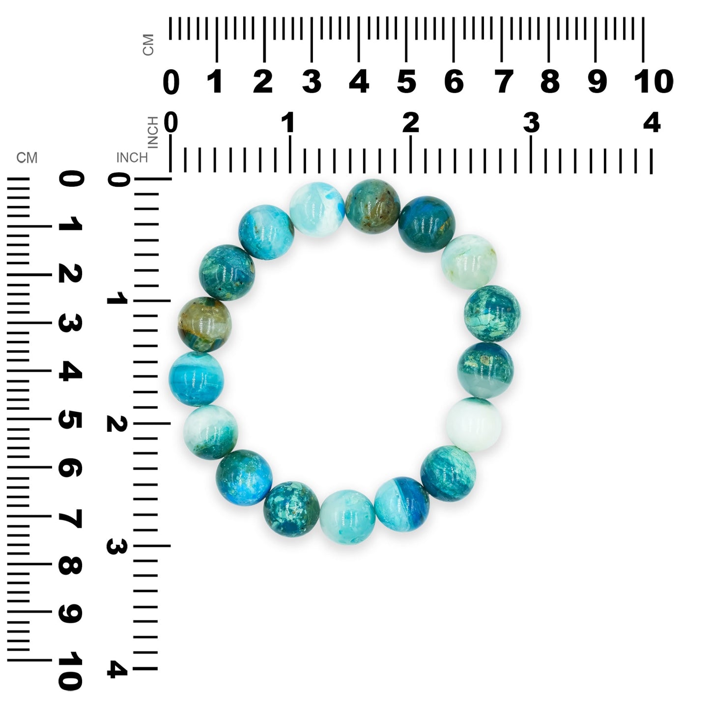 Starborn Peruvian Blue Opal Elastic Beaded Bracelet