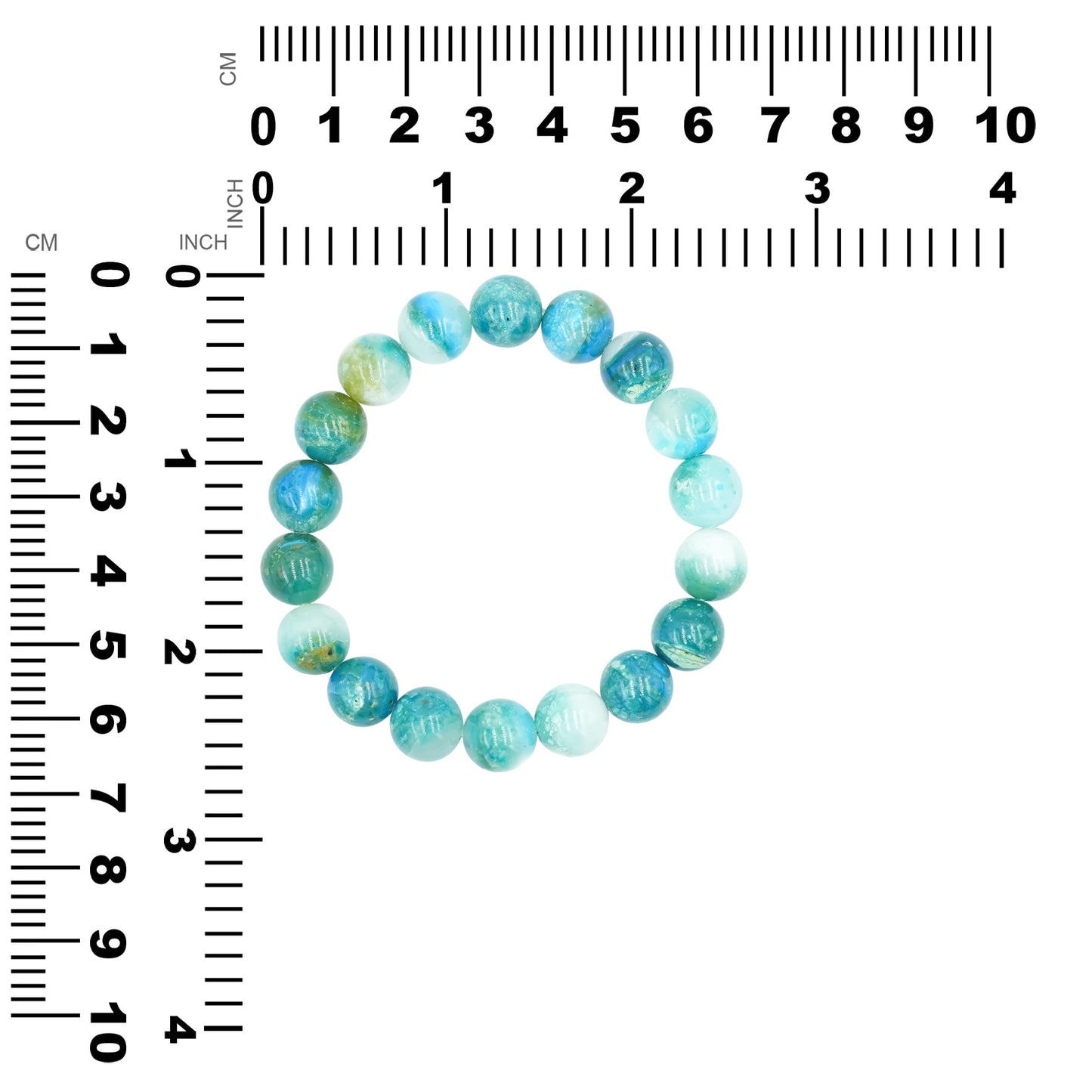 Starborn Peruvian Blue Opal Elastic Beaded Bracelet