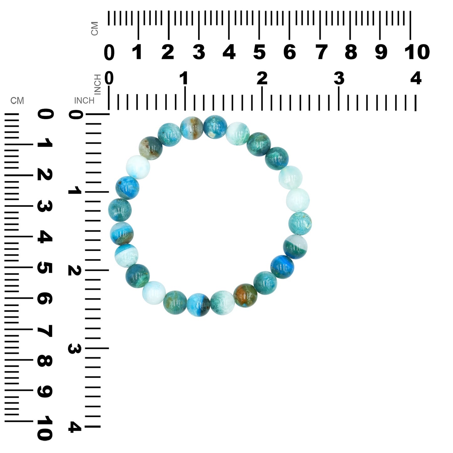 Starborn Peruvian Blue Opal Elastic Beaded Bracelet