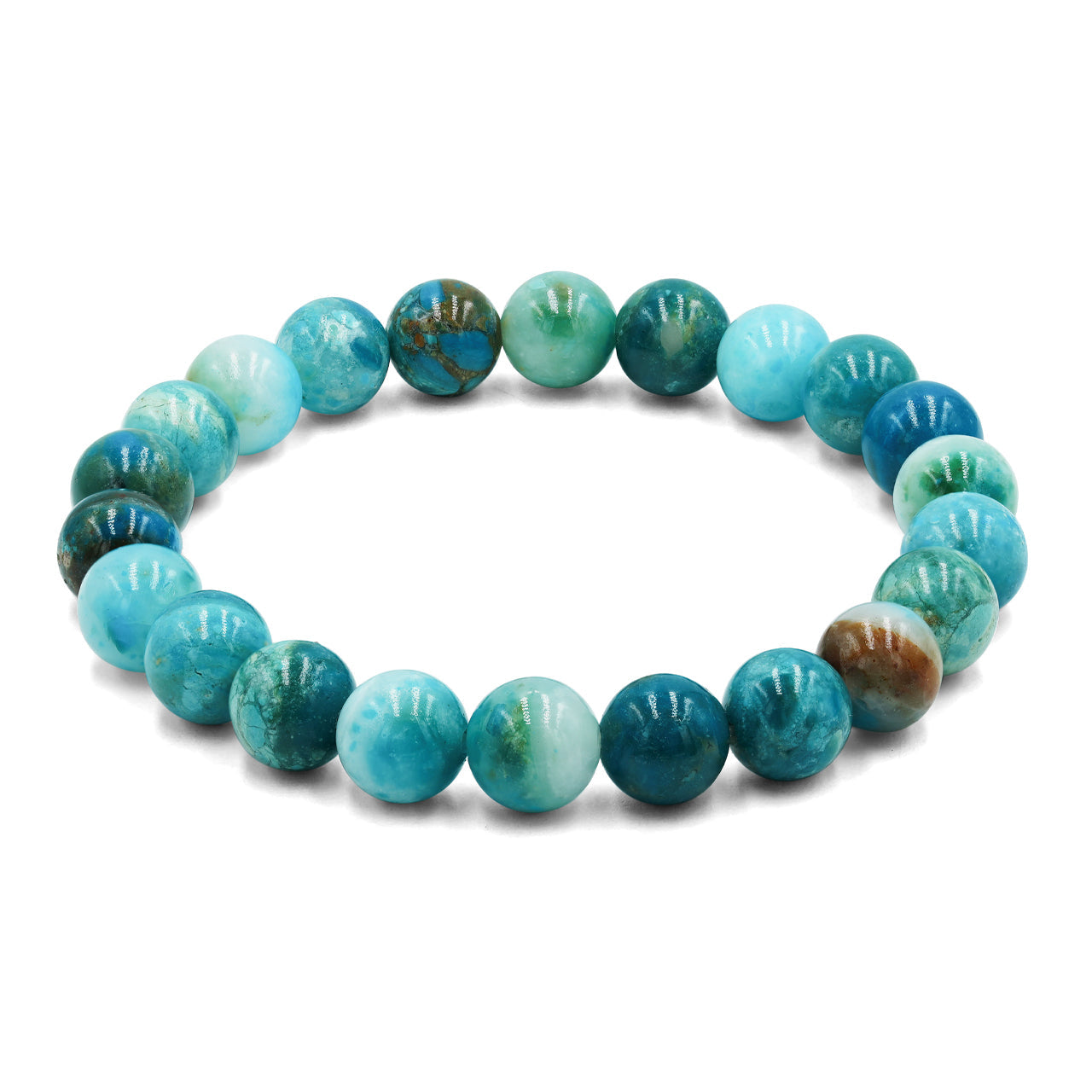 Starborn Peruvian Blue Opal Elastic Beaded Bracelet