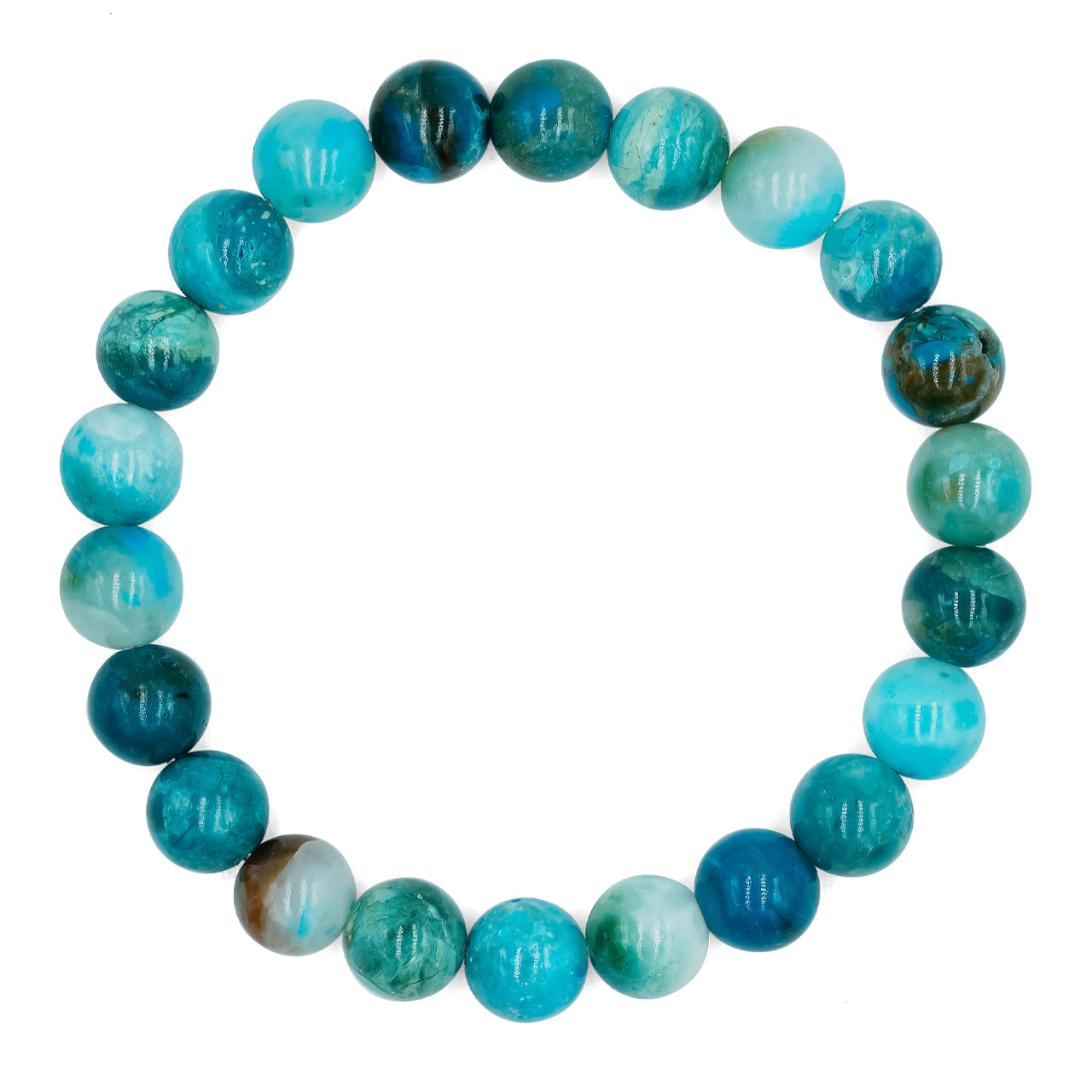 Starborn Peruvian Blue Opal Elastic Beaded Bracelet