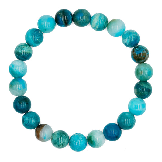 Starborn Peruvian Blue Opal Elastic Beaded Bracelet