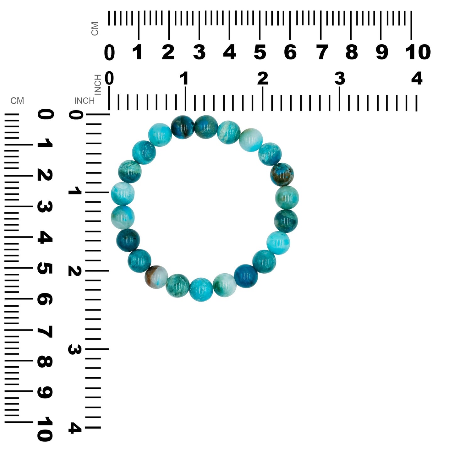Starborn Peruvian Blue Opal Elastic Beaded Bracelet