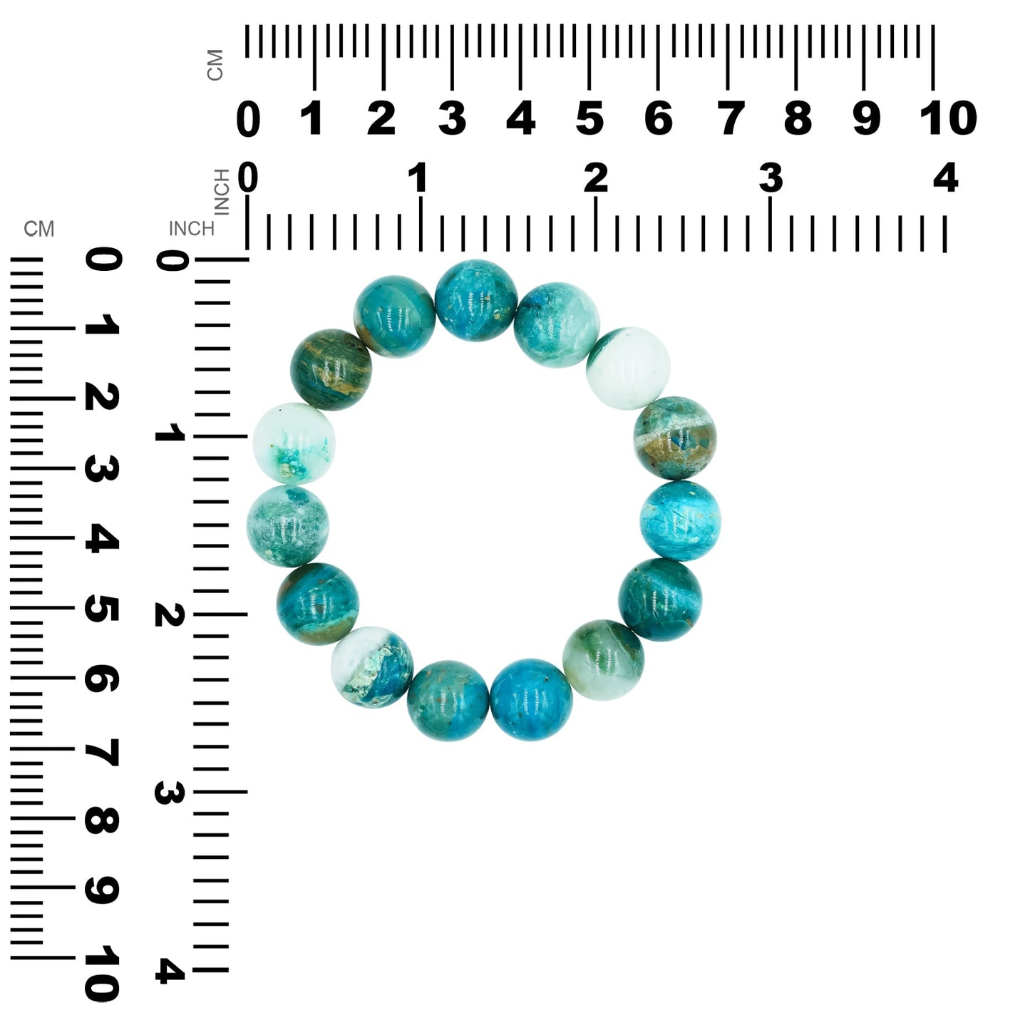 Starborn Peruvian Blue Opal Elastic Beaded Bracelet