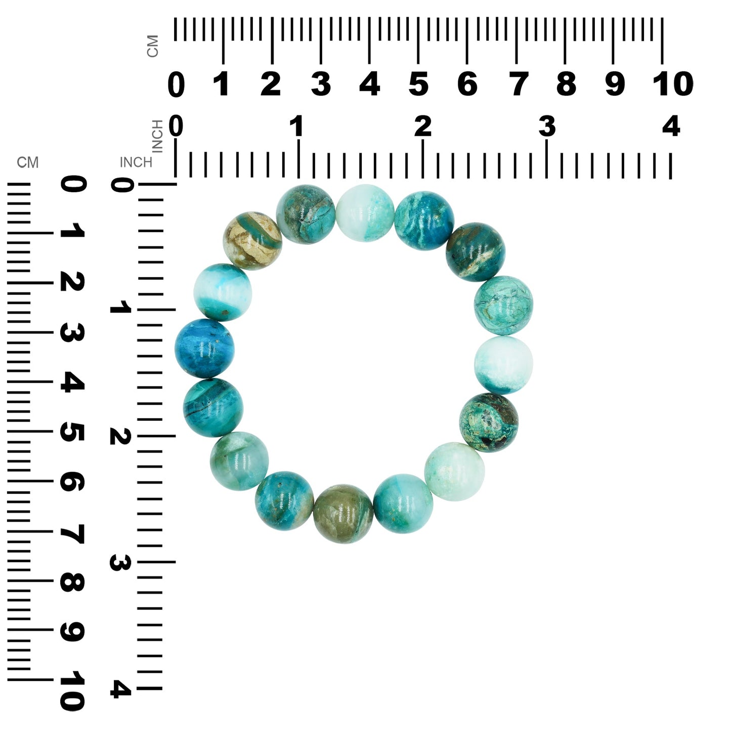 Starborn Peruvian Blue Opal Elastic Beaded Bracelet