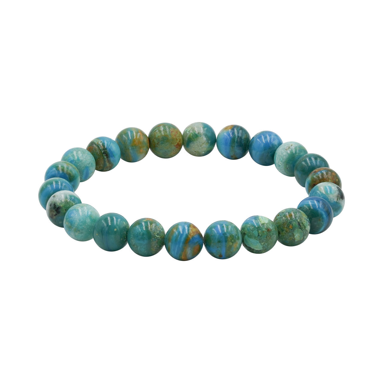Starborn Peruvian Blue Opal Elastic Beaded Bracelet