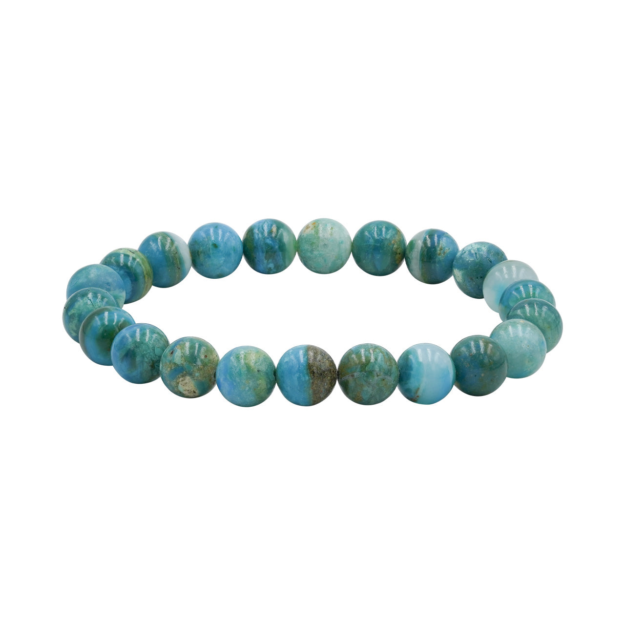 Starborn Peruvian Blue Opal Elastic Beaded Bracelet