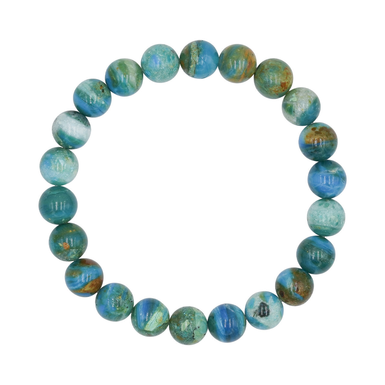 Starborn Peruvian Blue Opal Elastic Beaded Bracelet