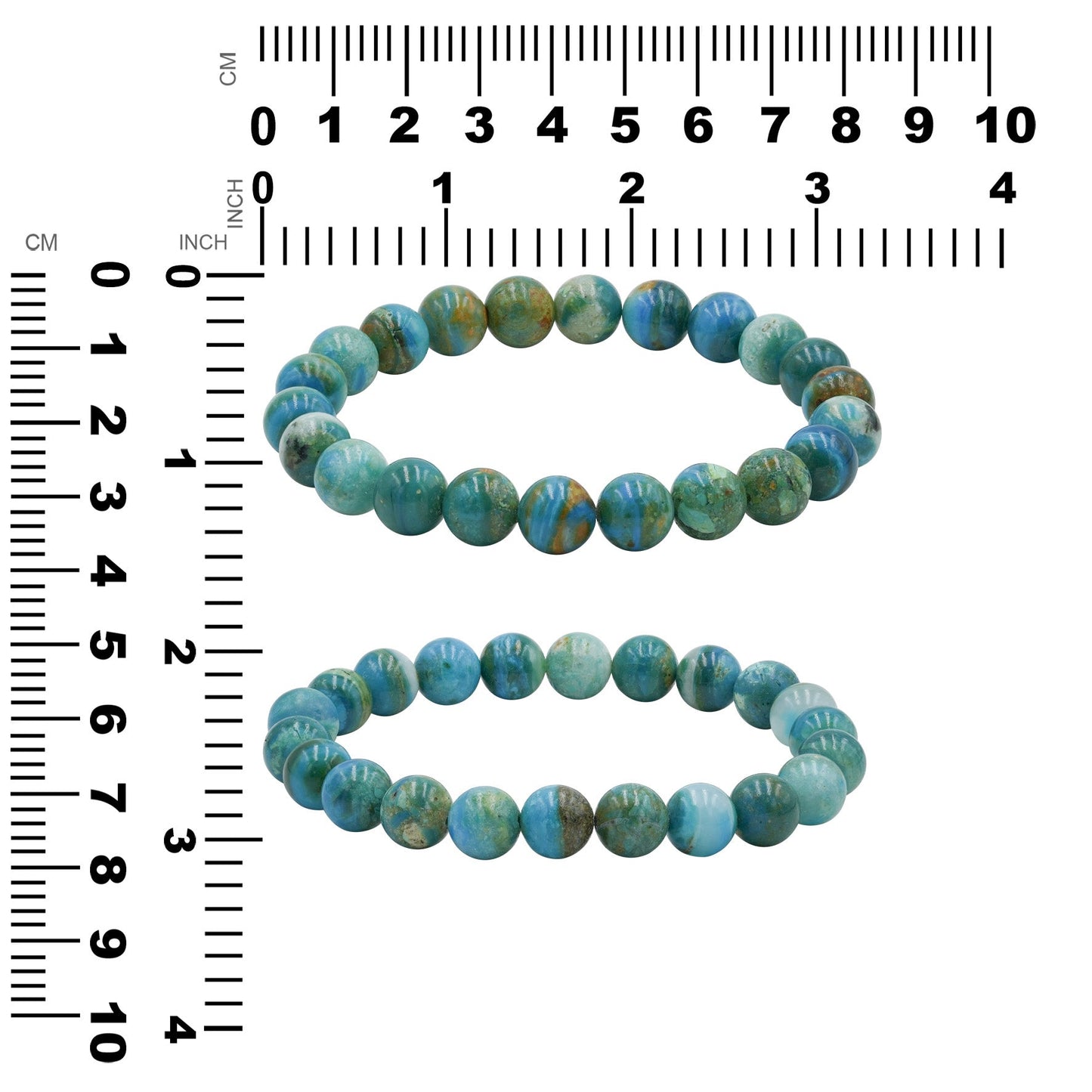 Starborn Peruvian Blue Opal Elastic Beaded Bracelet