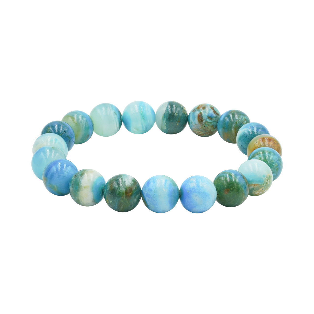 Starborn Peruvian Blue Opal Elastic Beaded Bracelet