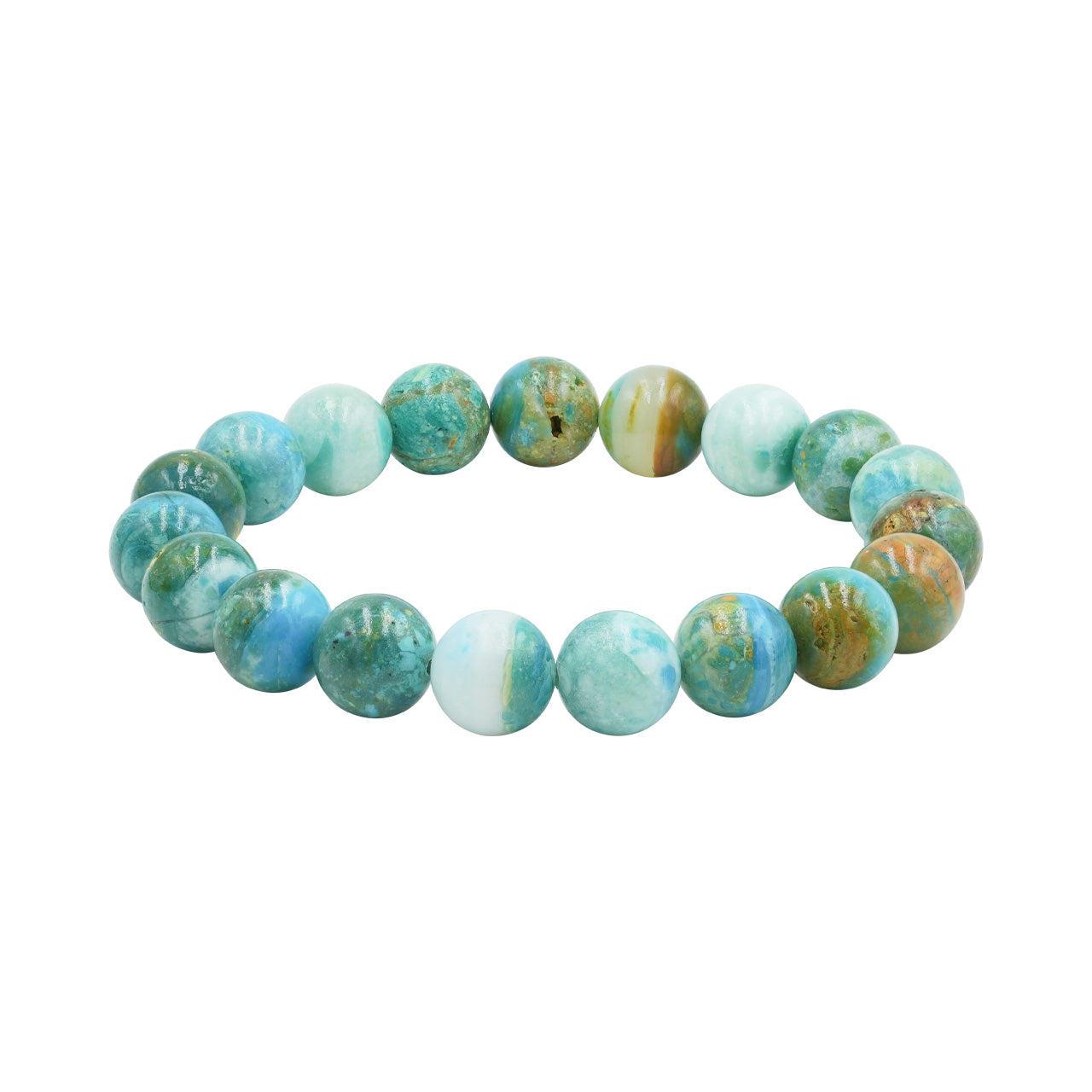 Starborn Peruvian Blue Opal Elastic Beaded Bracelet