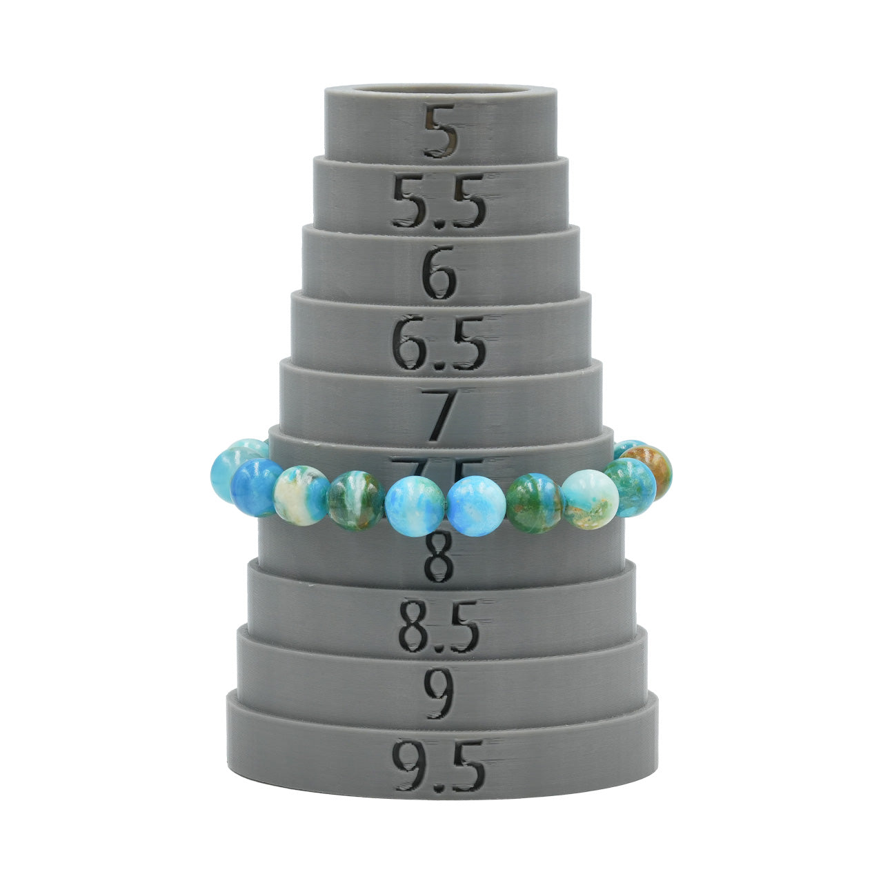 Starborn Peruvian Blue Opal Elastic Beaded Bracelet