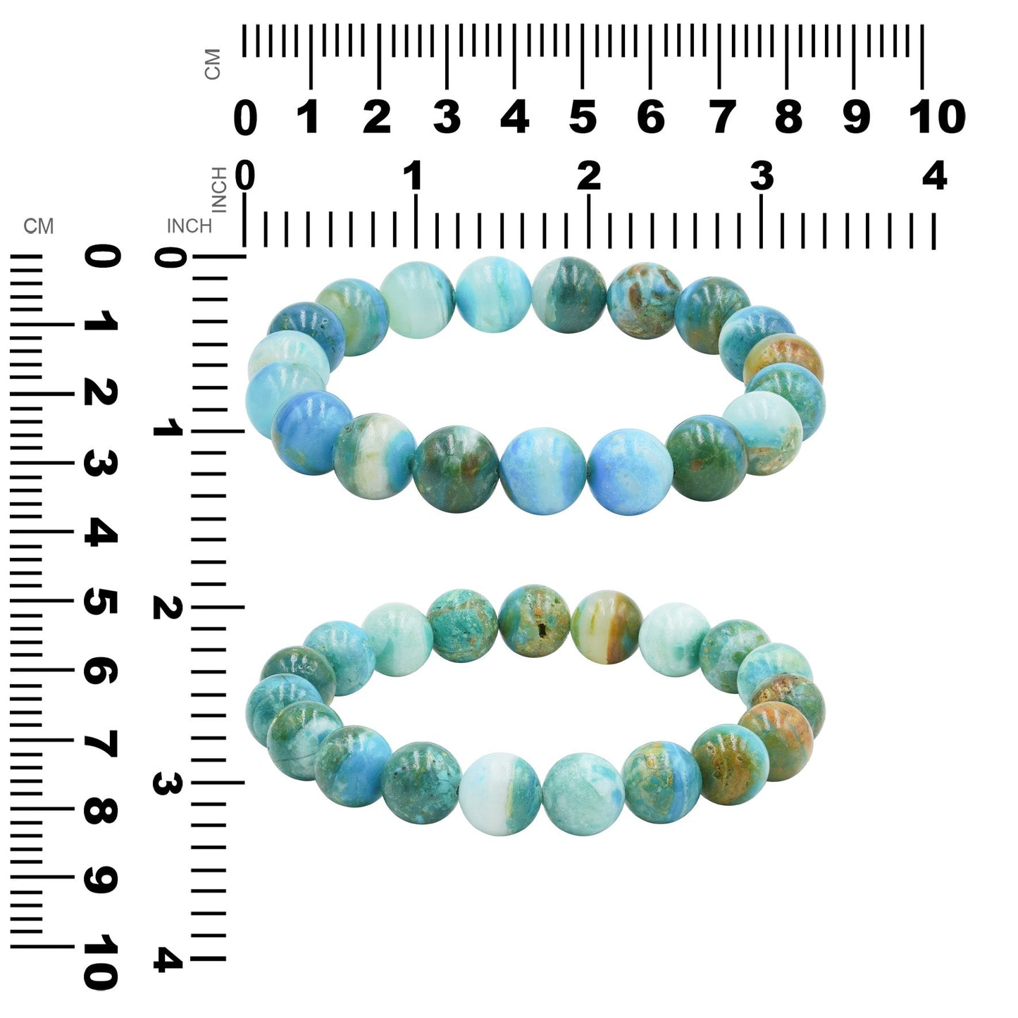Starborn Peruvian Blue Opal Elastic Beaded Bracelet