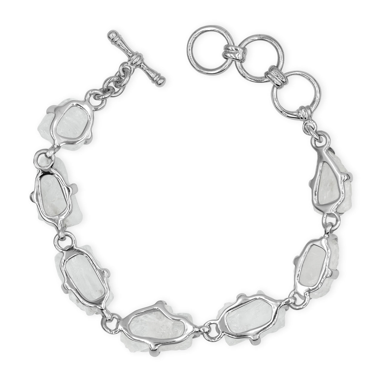 Starborn Rough Petalite Prong Set Bracelet in Sterling Silver