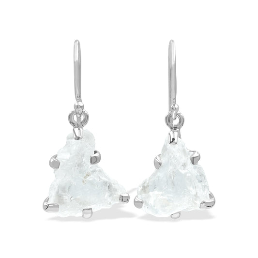 Starborn Petalite Rough Earrings in Sterling Silver