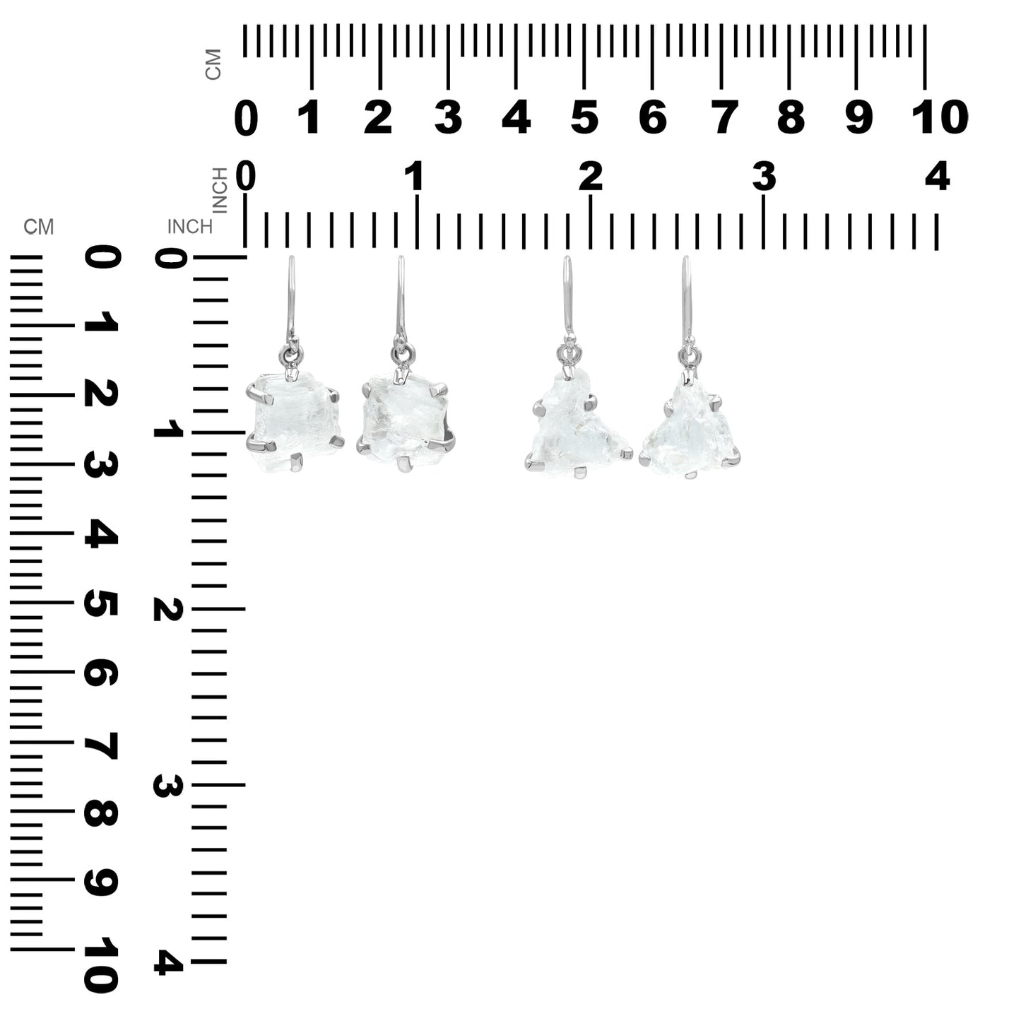 Starborn Petalite Rough Earrings in Sterling Silver