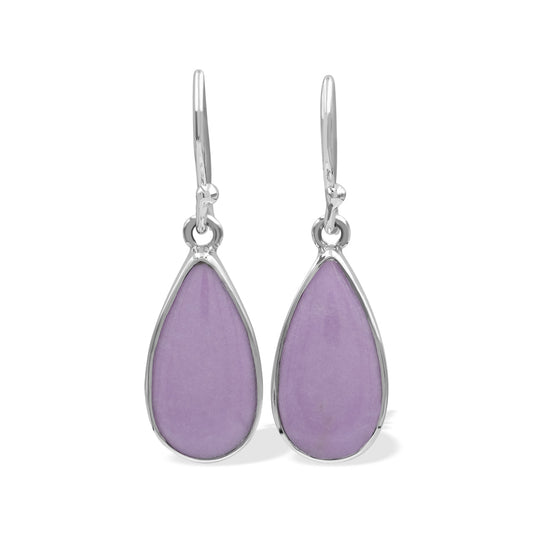 Starborn Phosphosiderite Pear Shaped Dangle Earrings in Sterling Silver