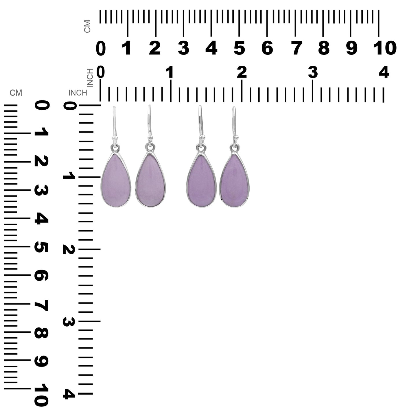 Starborn Phosphosiderite Pear Shaped Dangle Earrings in Sterling Silver