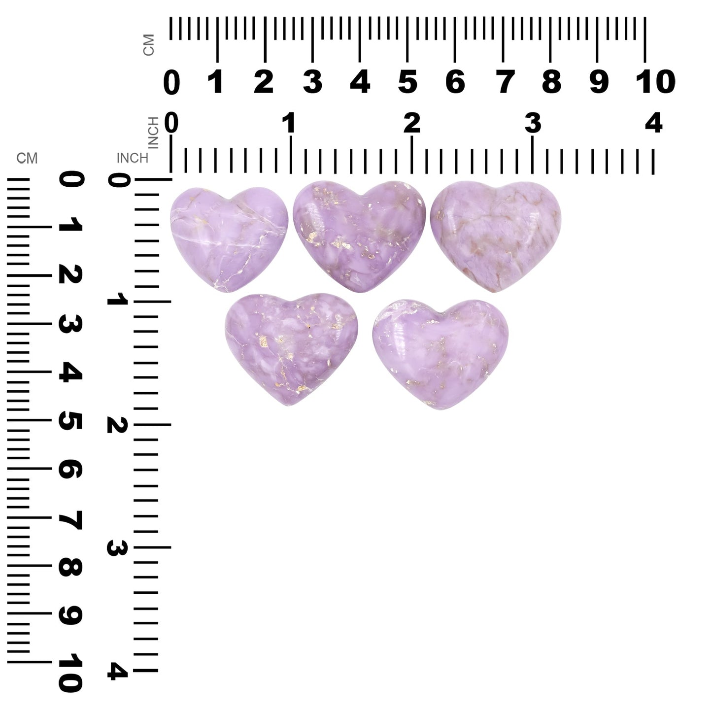 Starborn Phosposiderite Heart Cabochon - 1 Piece