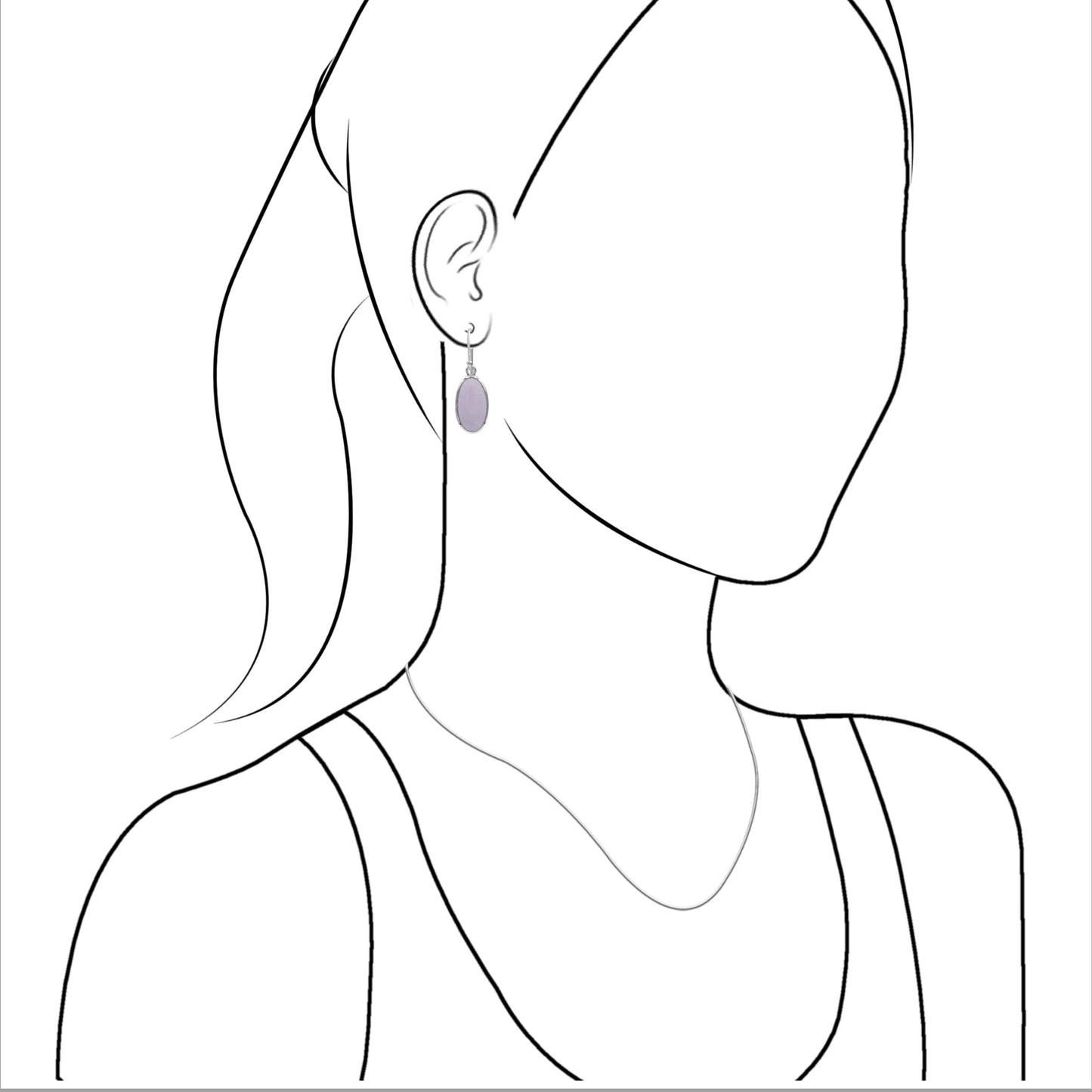 Starborn Phosphosiderite Oval-Shaped Earrings in Sterling Silver