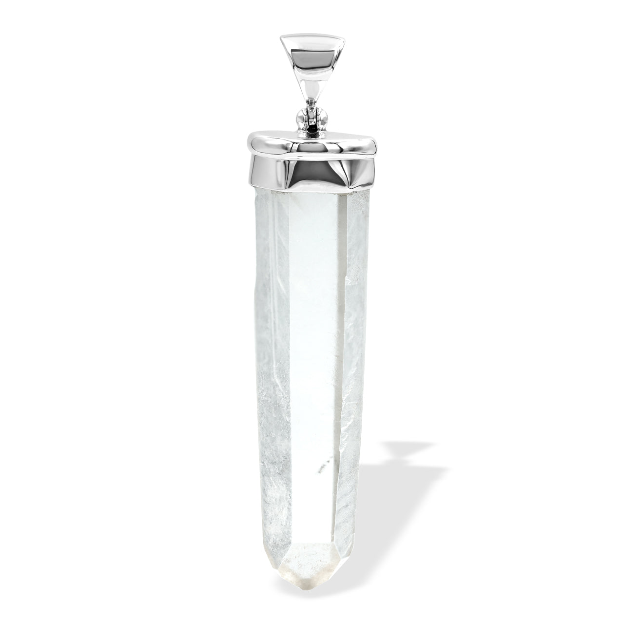 Starborn Phantom Quartz Crystal Pendant Cap Set in Sterling Silver