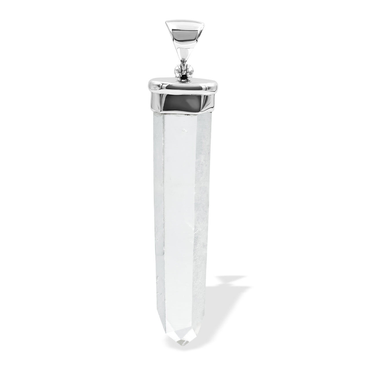 Starborn Phantom Quartz Crystal Pendant Cap Set in Sterling Silver