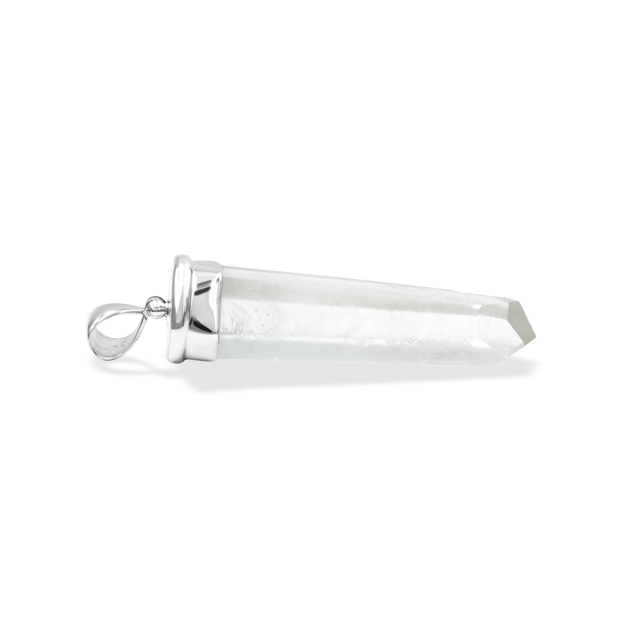 Starborn Phantom Quartz Crystal Pendant Cap Set in Sterling Silver