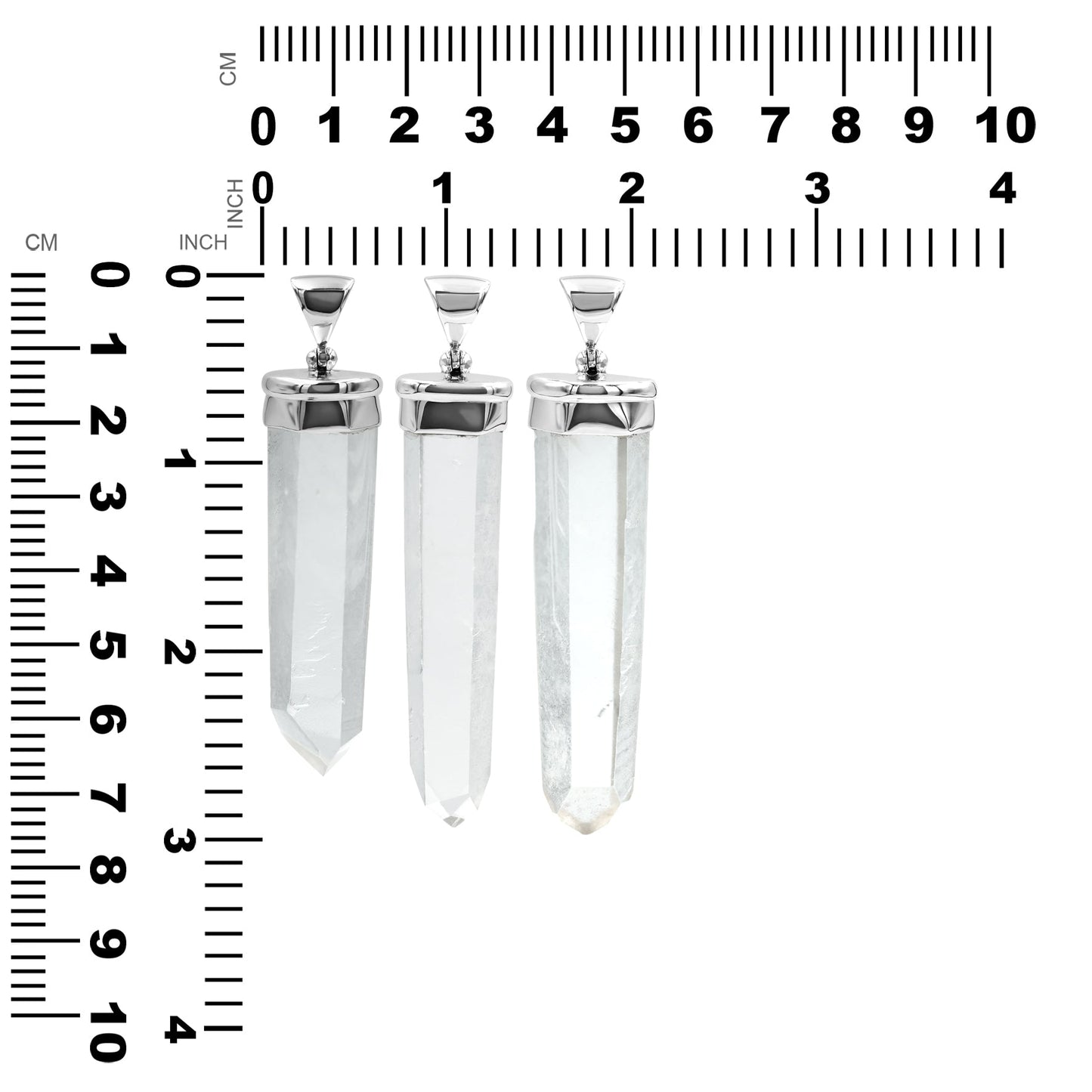 Starborn Phantom Quartz Crystal Pendant Cap Set in Sterling Silver
