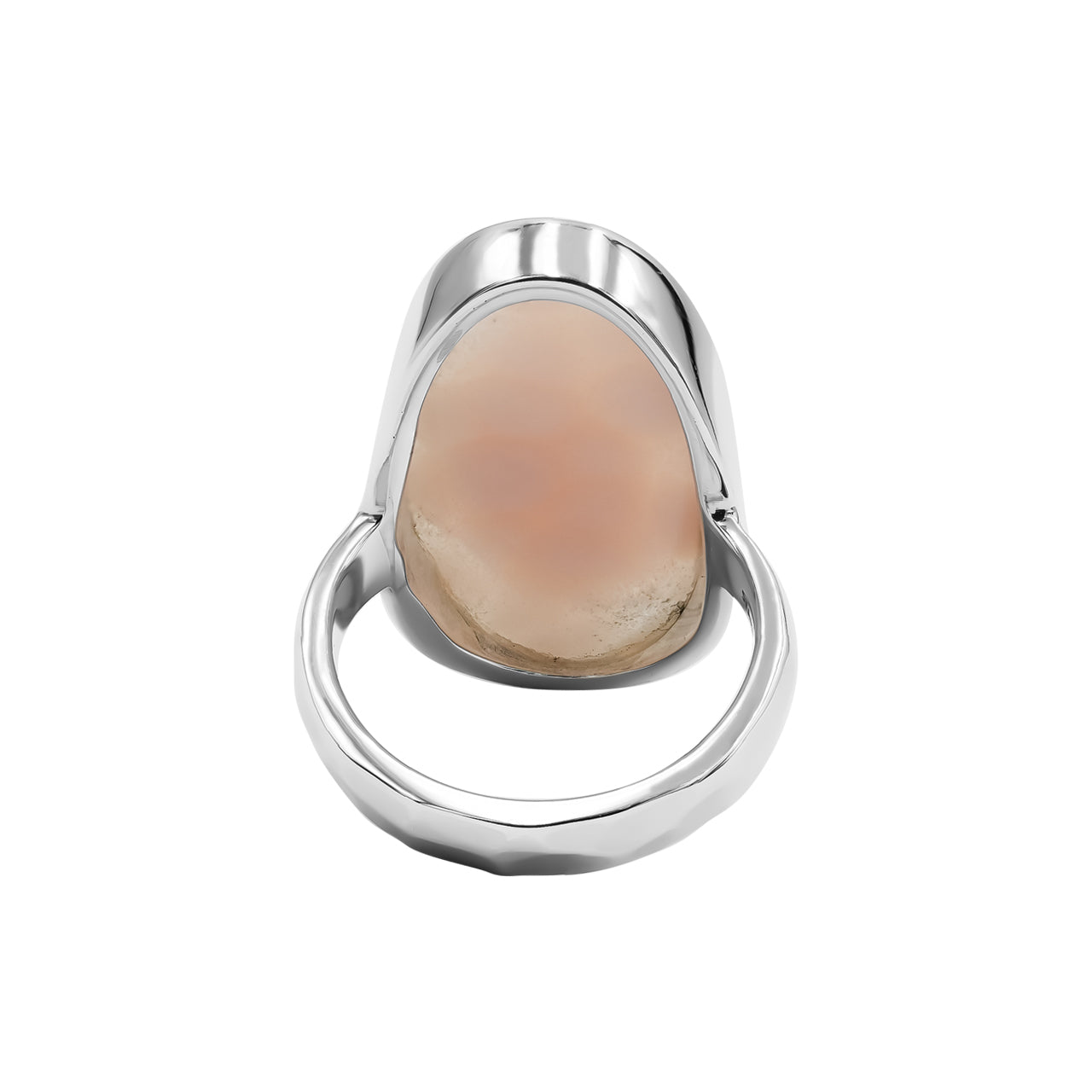 Starborn Pink Natrolite Oval Shape Ring in Sterling Silver