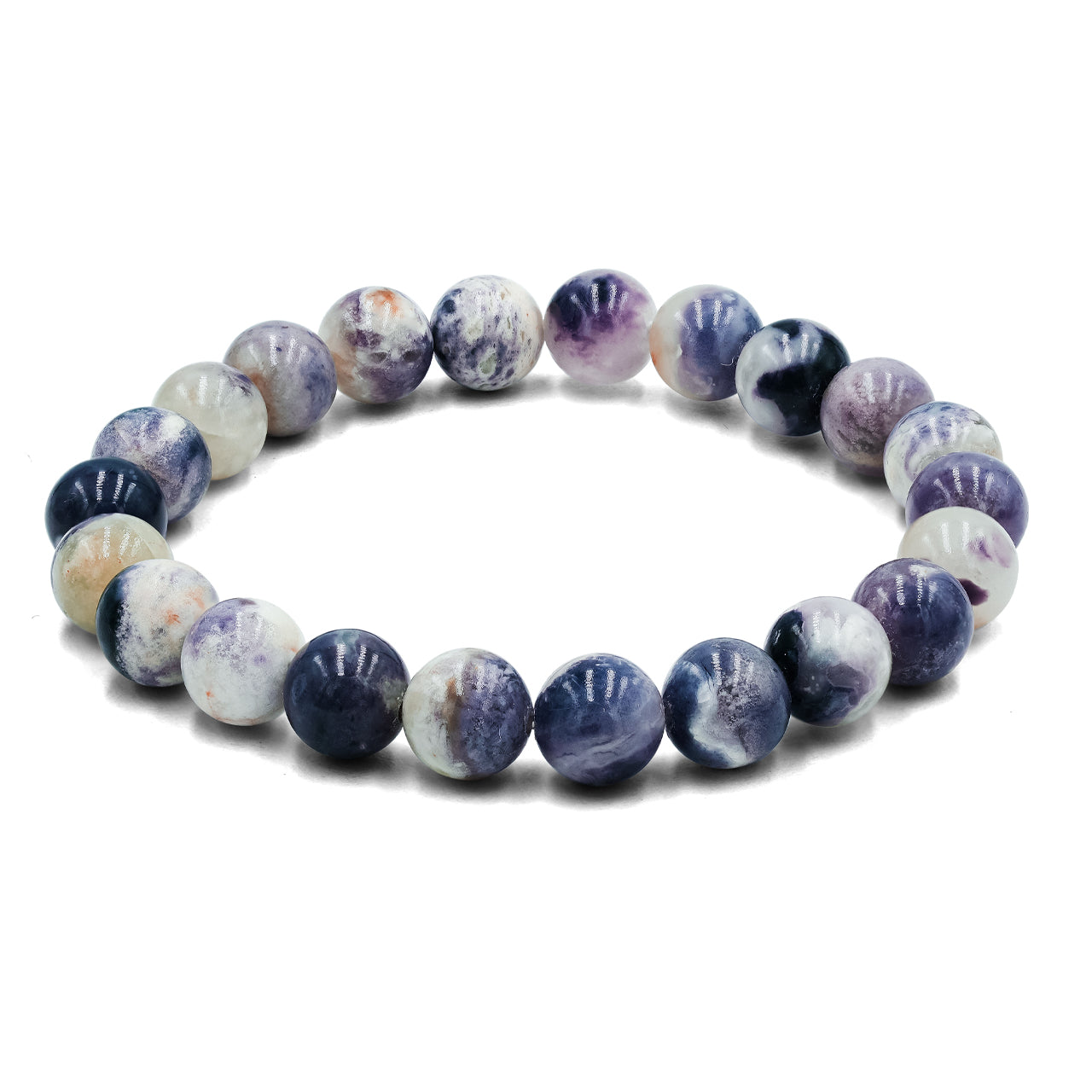 Starborn Purple Opal Elastic Beaded Bracelet
