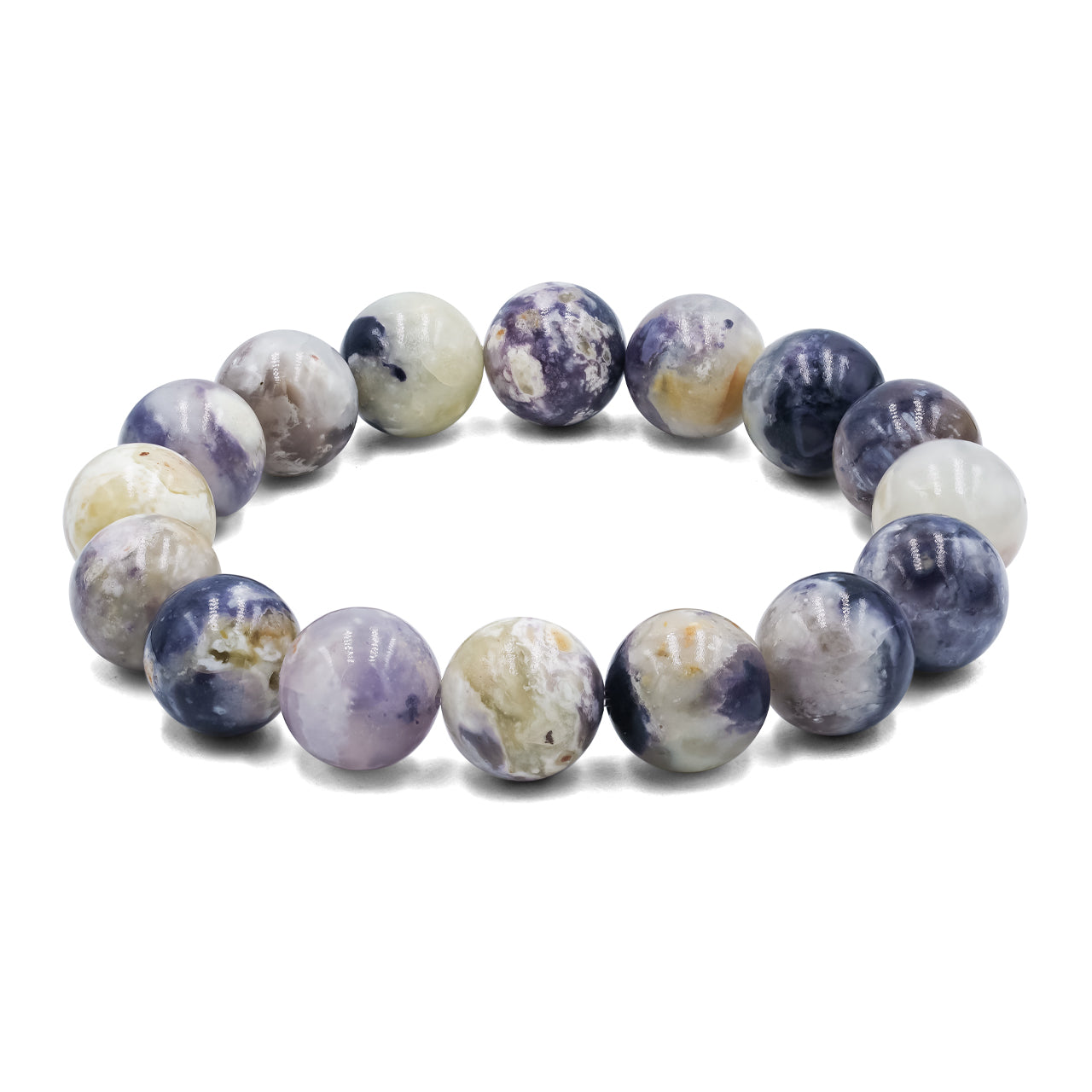 Starborn Purple Opal Elastic Beaded Bracelet