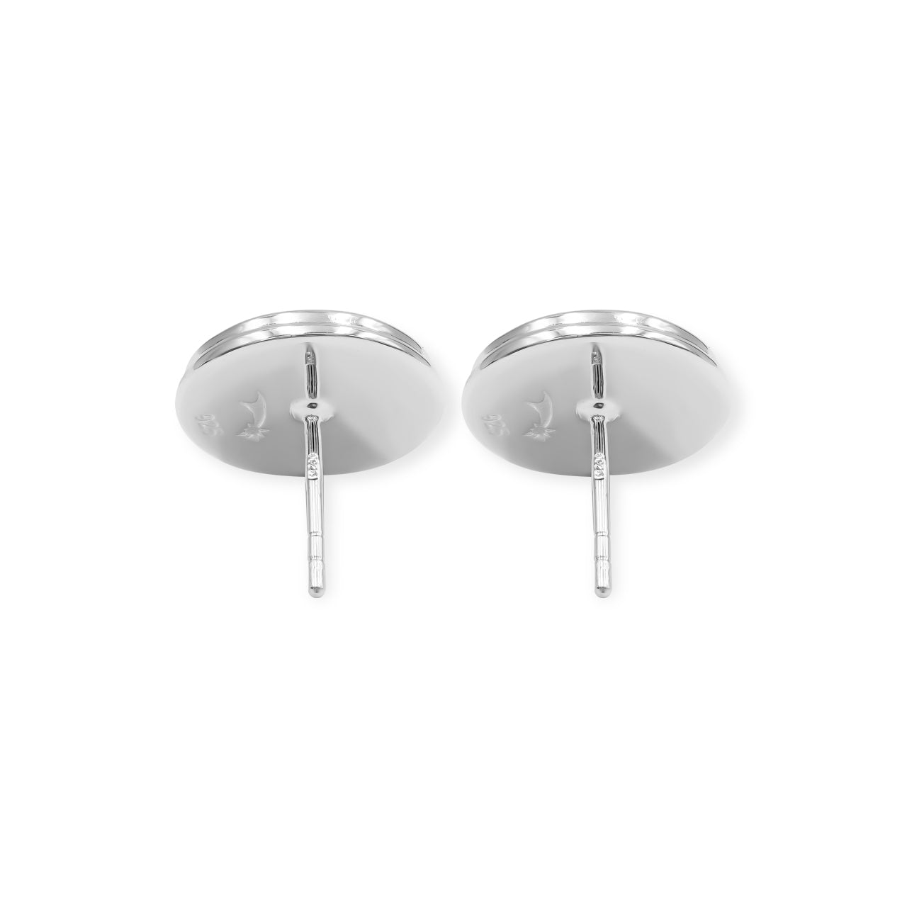 Starborn Pyrite Schist Round Post Earrings in Sterling Silver