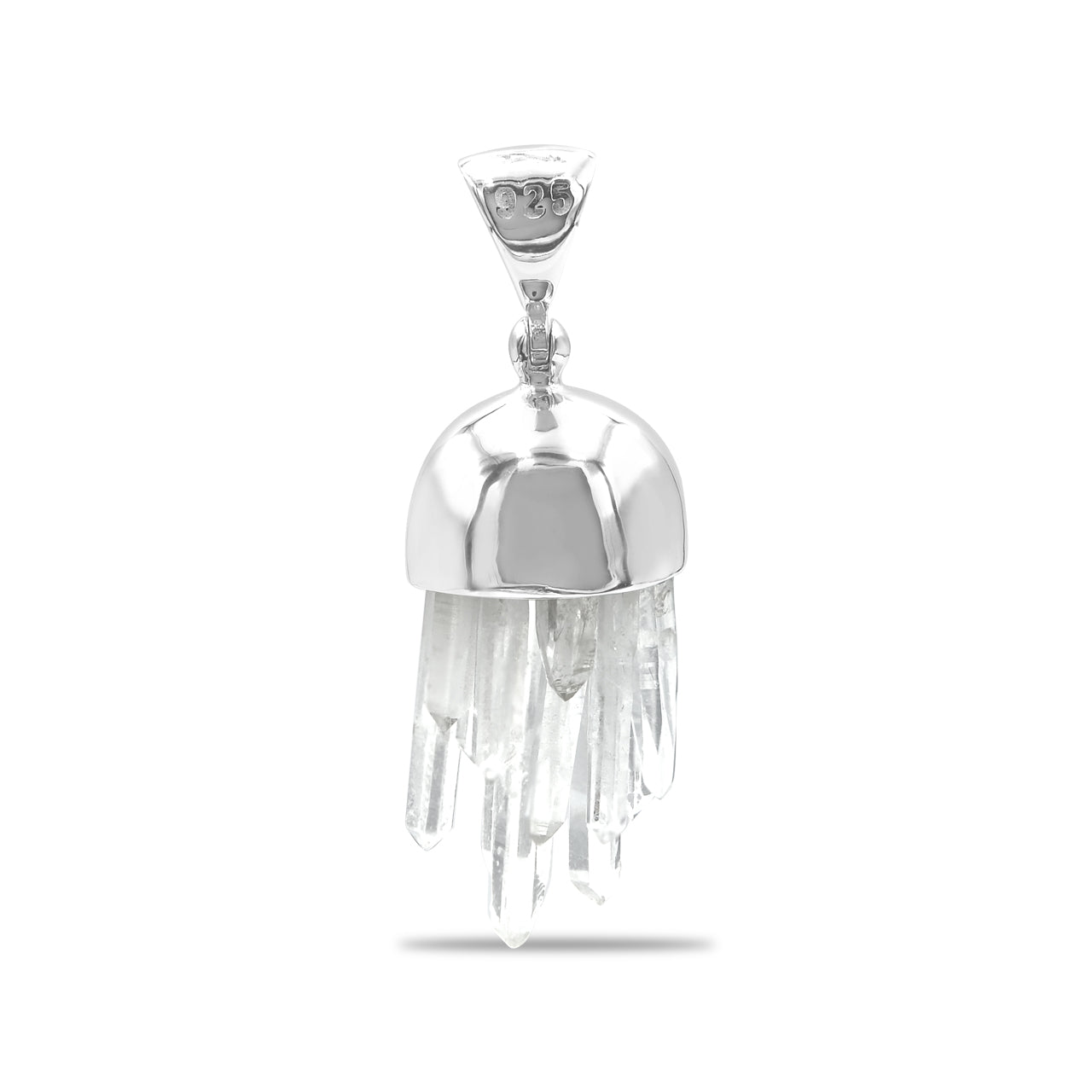 Starborn Quartz Crystal Pendant Cap Set in Sterling Silver