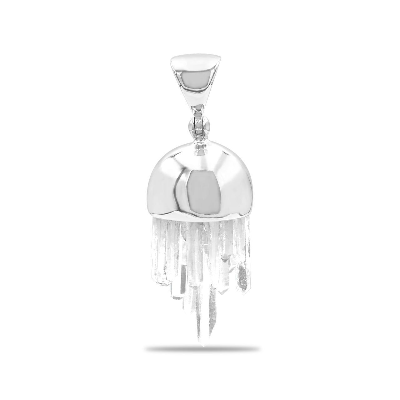 Starborn Quartz Crystal Pendant Cap Set in Sterling Silver