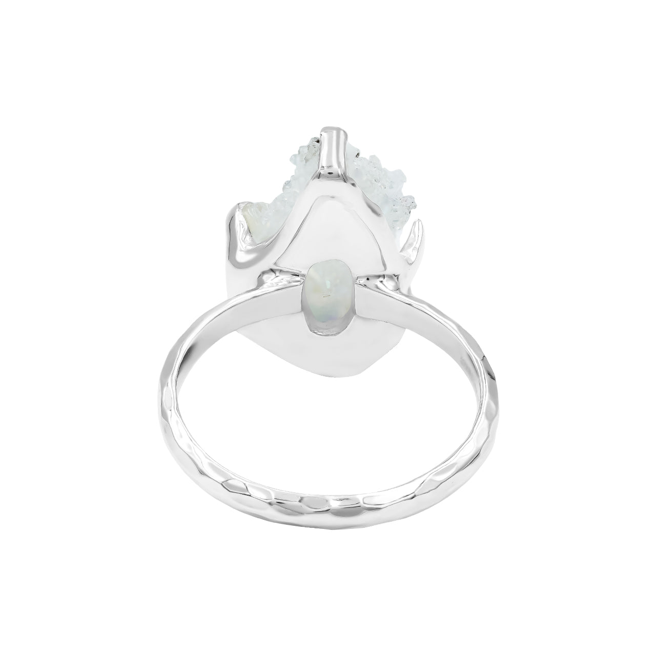 Starborn Quartz Crystal Prong Set Ring in Sterling Silver