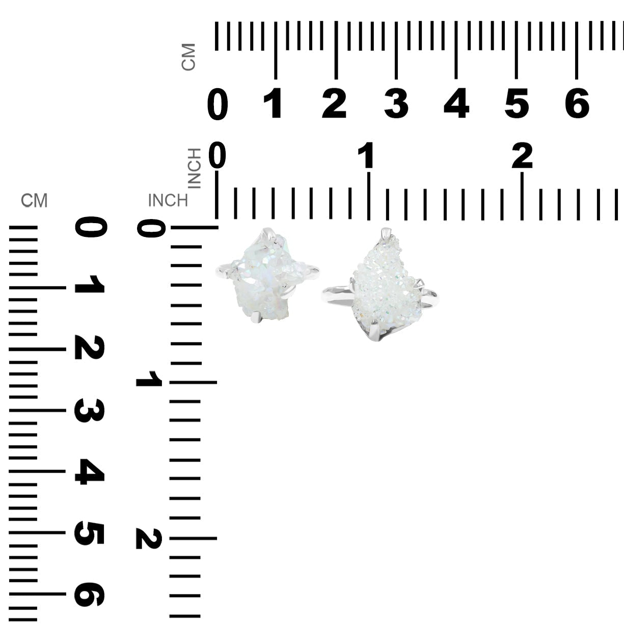 Starborn Quartz Crystal Prong Set Ring in Sterling Silver