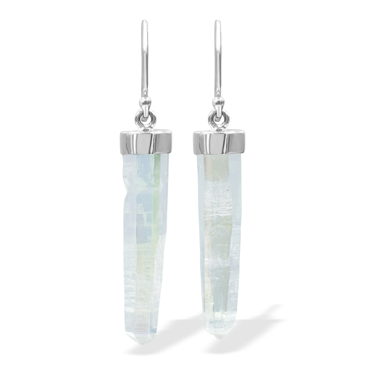 Starborn Angel Aura Quartz Crystal Earrings in Sterling Silver